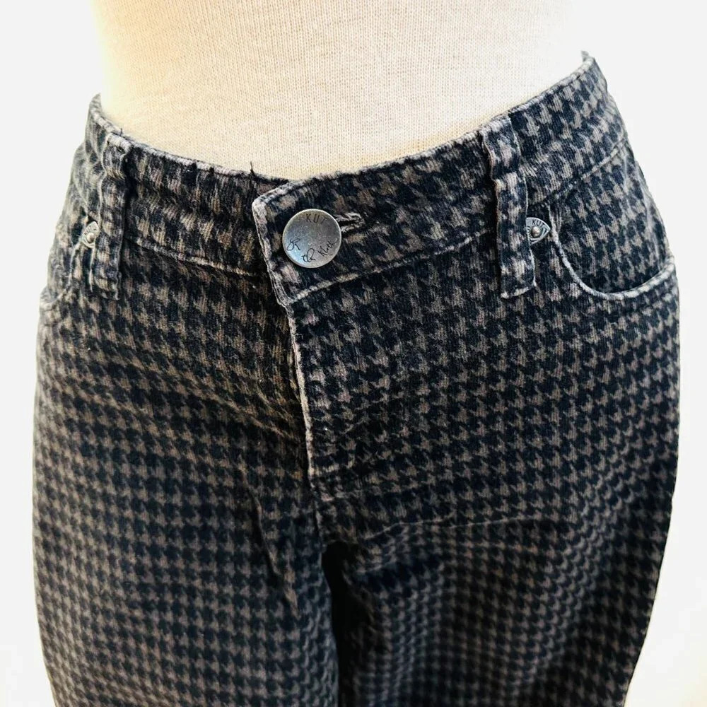 KUT Women Mia Toothpick Skinny Low Waist Cotton Corduroy Herringbone Pants Sz 6